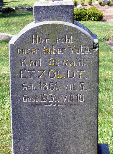 Karl Oswaldt Etzoldt



                        kapas Kretingos prūsų kapinėse